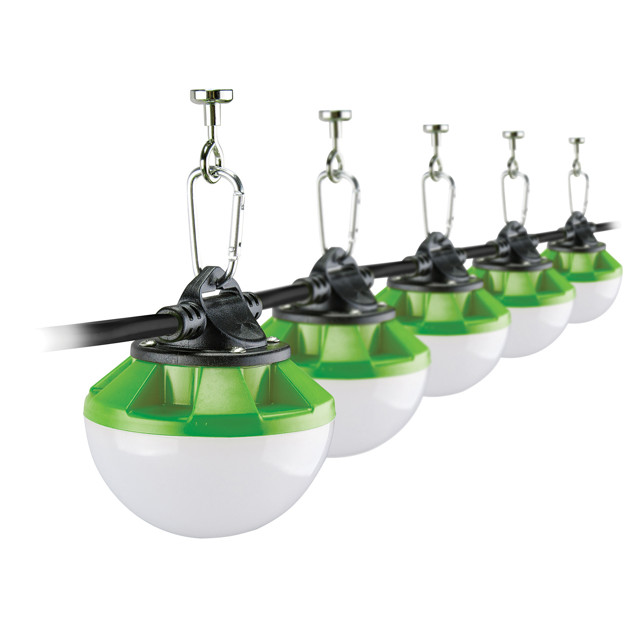 PowerSmith Commercial-Grade String Lights with Magnets, 7500 Lumens, 50ft., 120 Volts